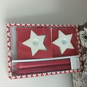 Nwt wooden stars and candles